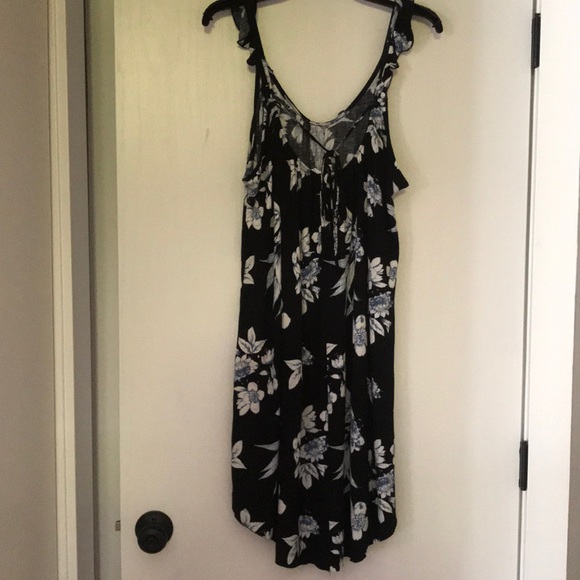 Lush floral ribbed tank dress - Picture 2 of 5